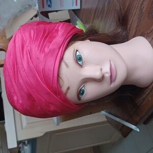 Betmar Bright Pink Turban Hair Wrap Hat